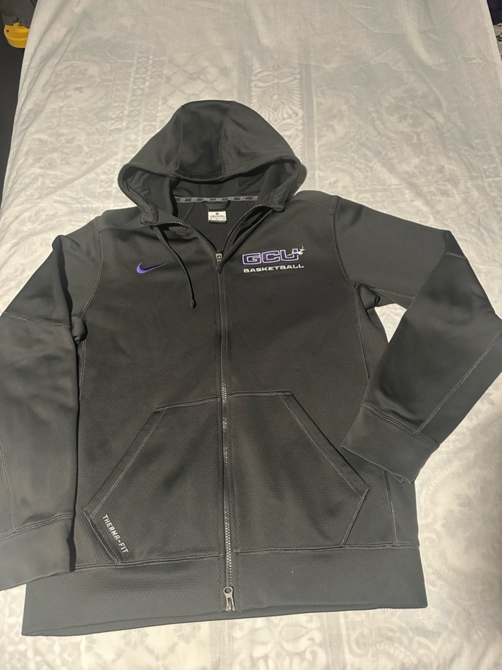 Nike grey  & Purple GCU Basketball Full-Zip Hoodie thermal-fit